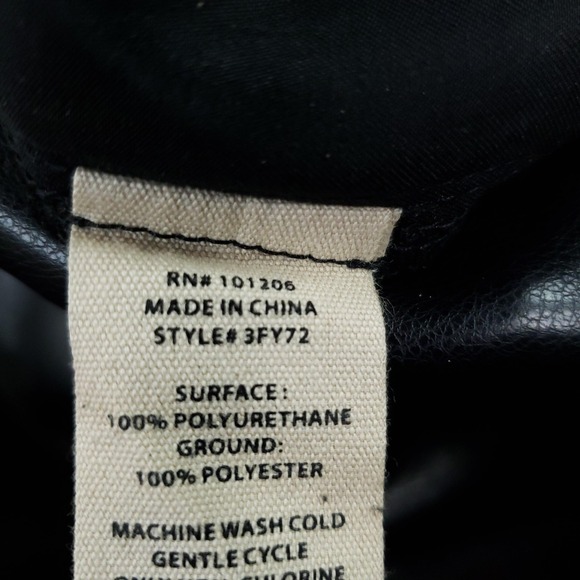 Soft Surroundings Pants Womens PM Black Faux Leather Cropped Wide Leg Pull On - Picture 12 of 15